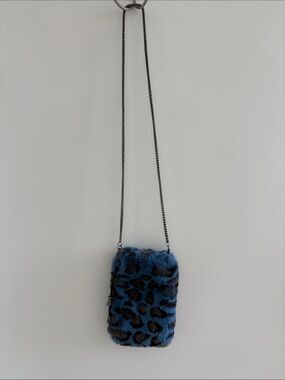 Linda Richards Leopard Fur Crossbody Bag